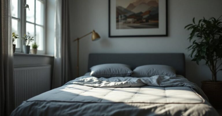 Comment bien choisir son matelas : matelas moderne dans une chambre épurée et lumineuse